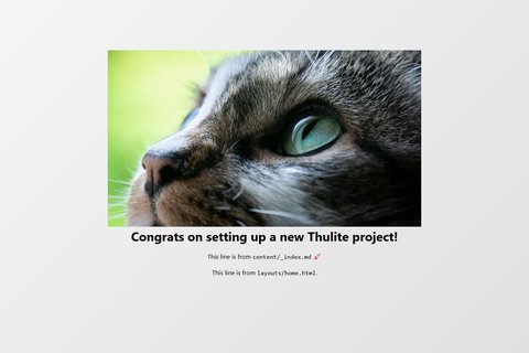 Basic Thulite starter homepage preview
