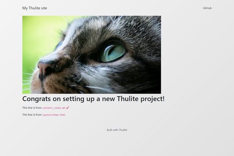 Bootstrap Thulite starter homepage preview